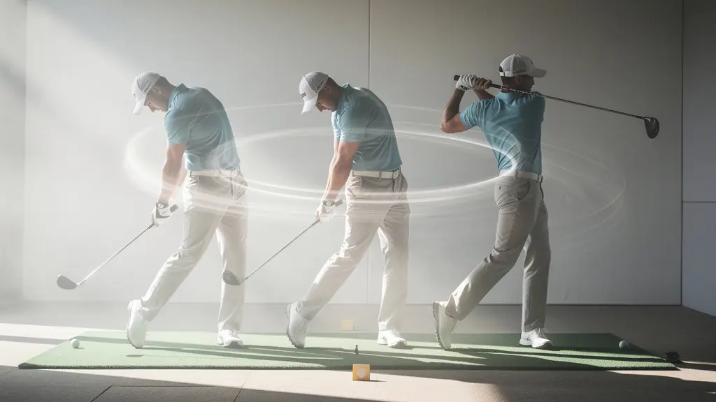 Séquence en trois temps montrant l'exercice du step drill depuis la position initiale jusqu'à l'impact