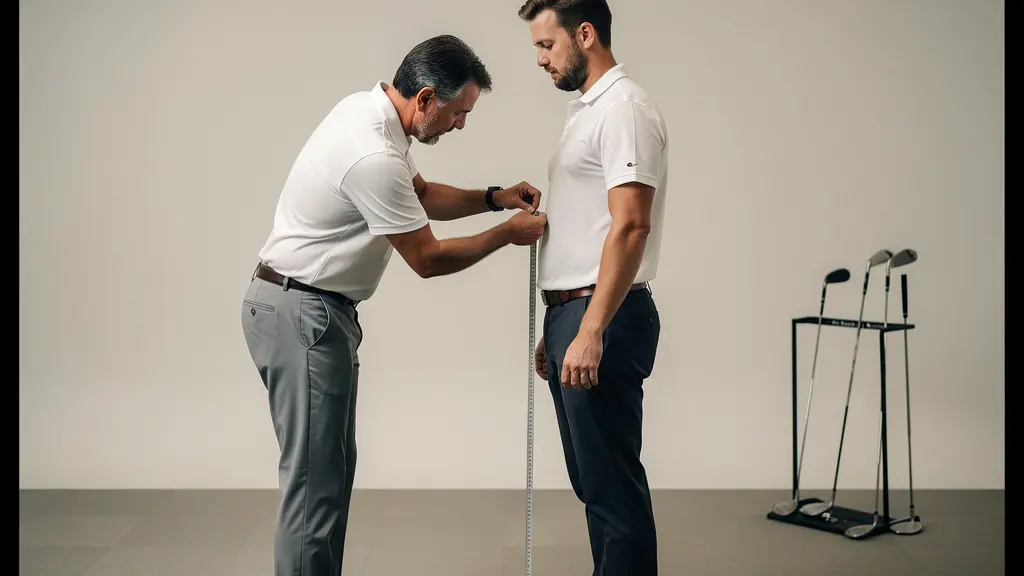 Démonstration de la mesure correcte de la distance poignet-sol pour le fitting de golf
