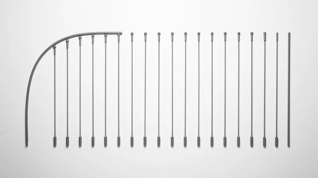 Représentation visuelle des différentes zones de flexibilité d'un shaft de golf